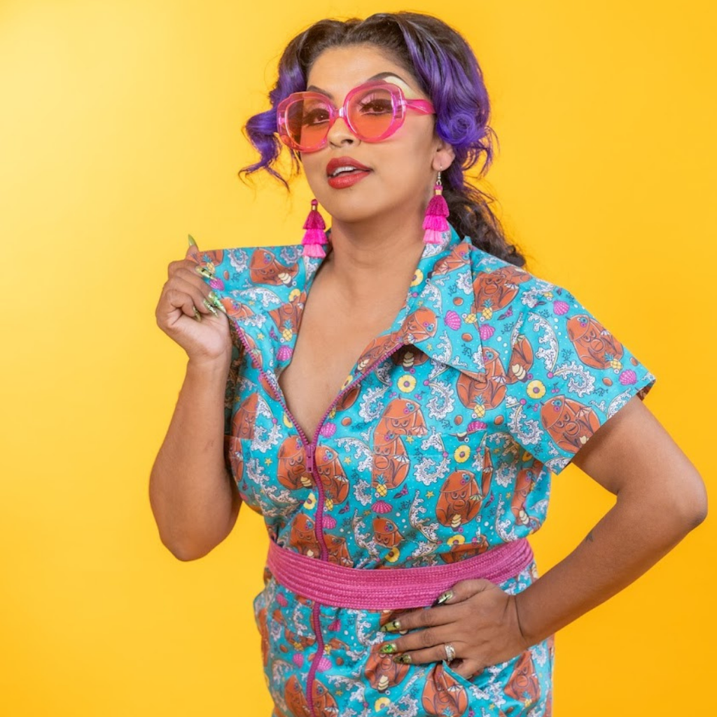 Cheeky Tiki Monkeys Jumpsuit in Blue Hawaiian Jumpsuit La Vie Bien Cheeky Tiki Monkeys Jumpsuit in Blue Hawaiian