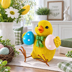Cheerful Chick Holding Colorful Easter Polka Dot Eggs Figurine 3.2 Inches Tall Easter > Figurines La Vie Bien Cheerful Chick Holding Colorful Easter Polka Dot Eggs Figurine 3.2 Inches Tall