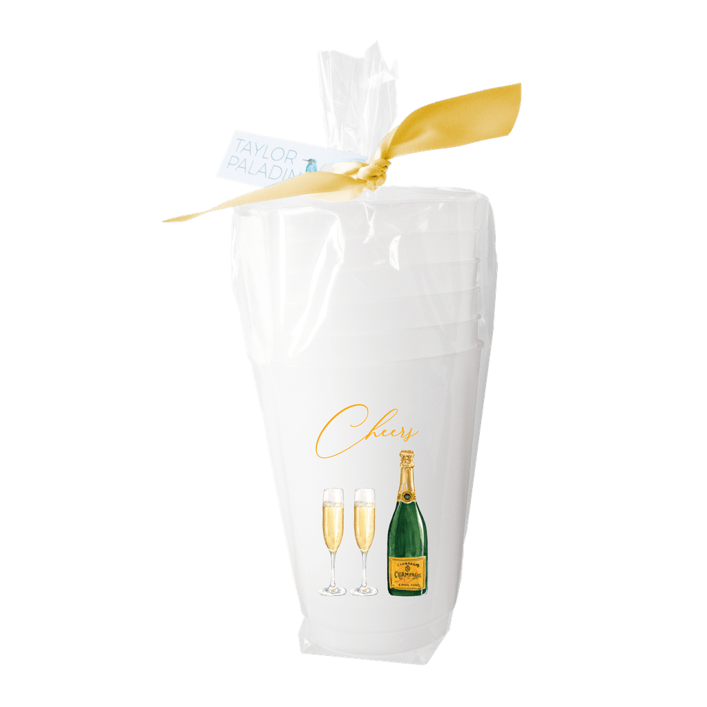 Cheers Champagne Bottle Frosted Cup Frosted Cups La Vie Bien Cheers Champagne Bottle Frosted Cup