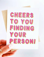 Cheers to Finding Your Person Inclusive Engagement Card by Five Dot Post