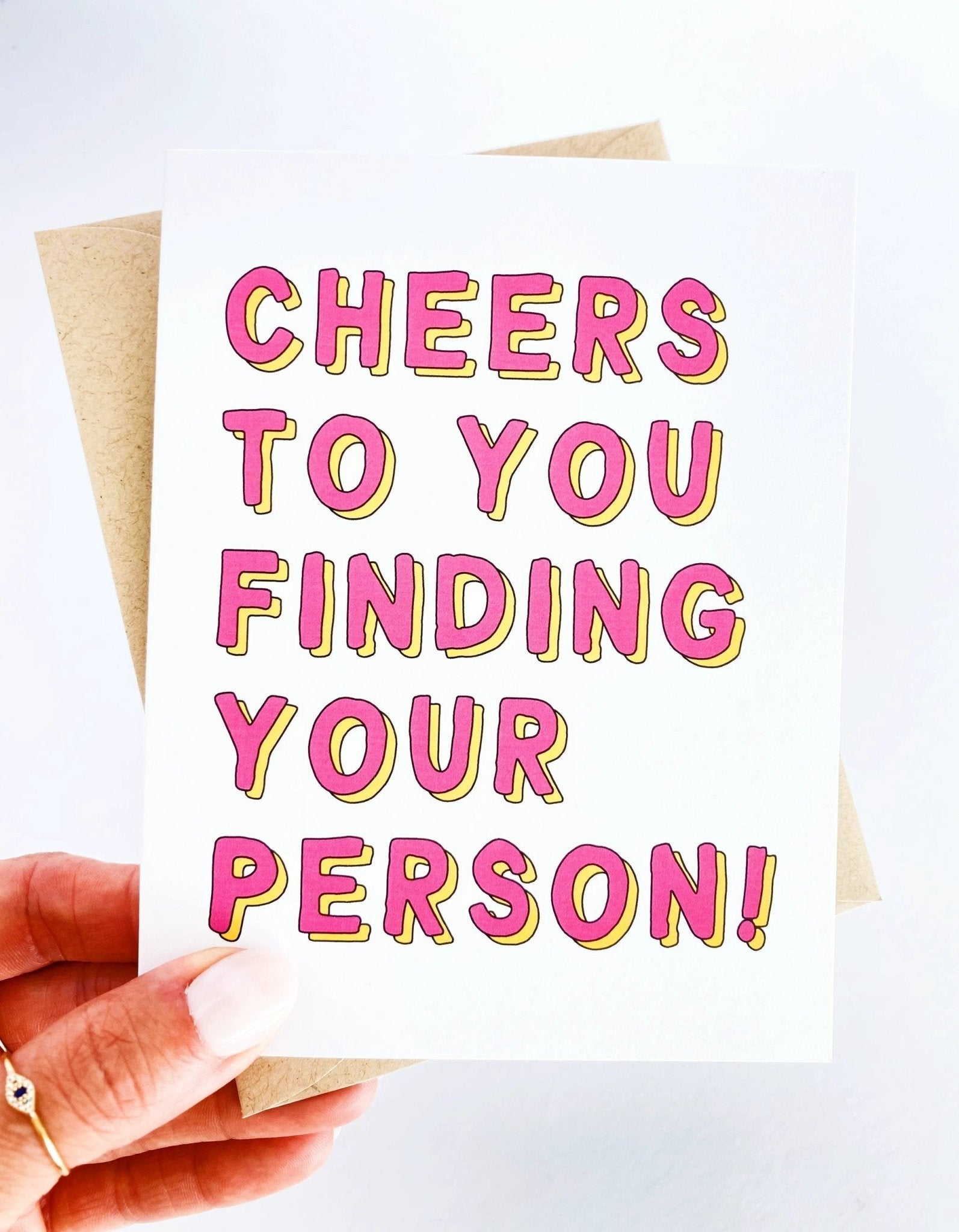 Cheers to Finding Your Person Inclusive Engagement Card by Five Dot Post