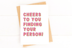 Cheers to Finding Your Person Inclusive Engagement Card by Five Dot Post