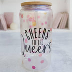 Cheers to the Queers Iridescent Glass Tumbler Drinkware La Vie Bien Cheers to the Queers Iridescent Glass Tumbler