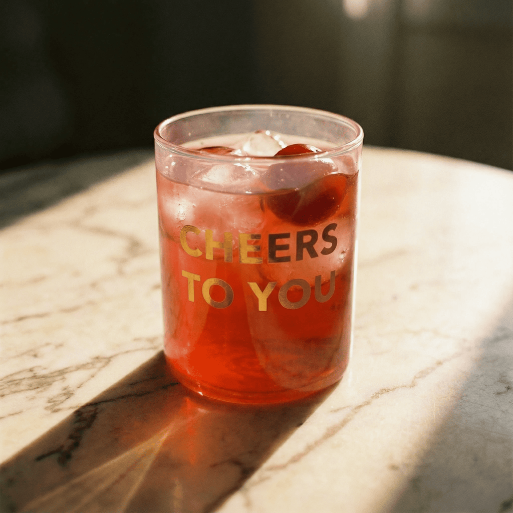 Cheers To You Cocktail Glass | Double Old Fashioned Scotch Whiskey by The Bullish Store