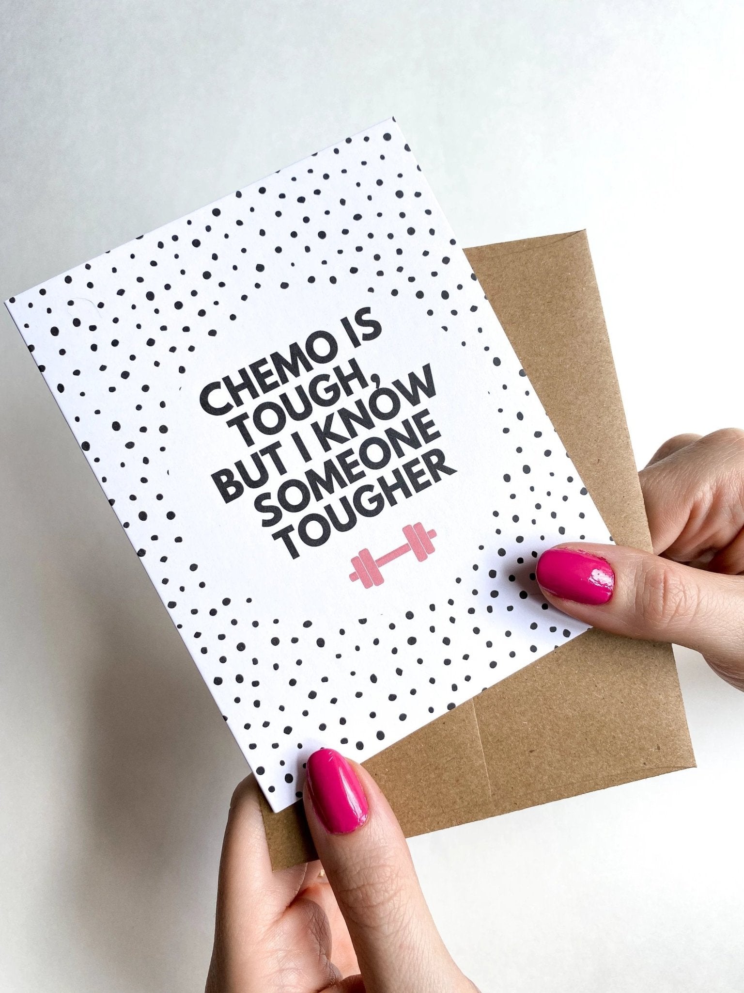 Chemo is Tough Cancer Get Well Card by Five Dot Post