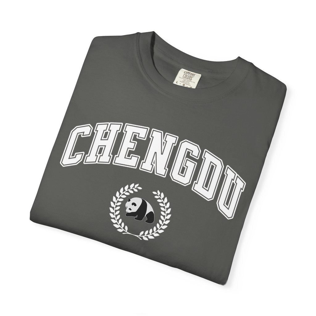 Chengdu Panda College-Style T-Shirt, Comfort Colors tee T-Shirt La Vie Bien Chengdu Panda College-Style T-Shirt, Comfort Colors tee
