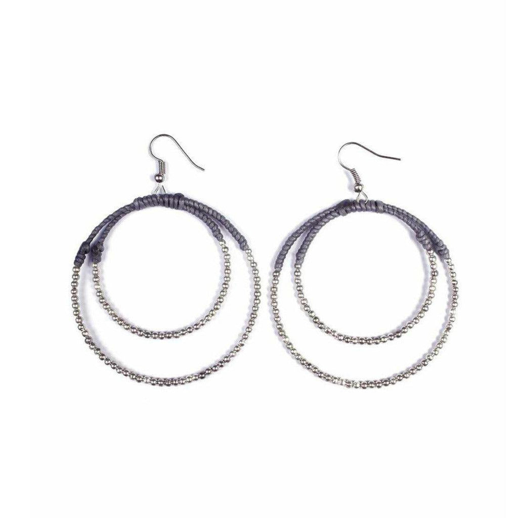 Cherish Brass Bead Hoop Earrings - Thailand Jewelry La Vie Bien Cherish Brass Bead Hoop Earrings - Thailand