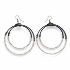 Cherish Brass Bead Hoop Earrings - Thailand Jewelry La Vie Bien Cherish Brass Bead Hoop Earrings - Thailand
