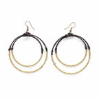Cherish Brass Bead Hoop Earrings - Thailand Jewelry La Vie Bien Cherish Brass Bead Hoop Earrings - Thailand