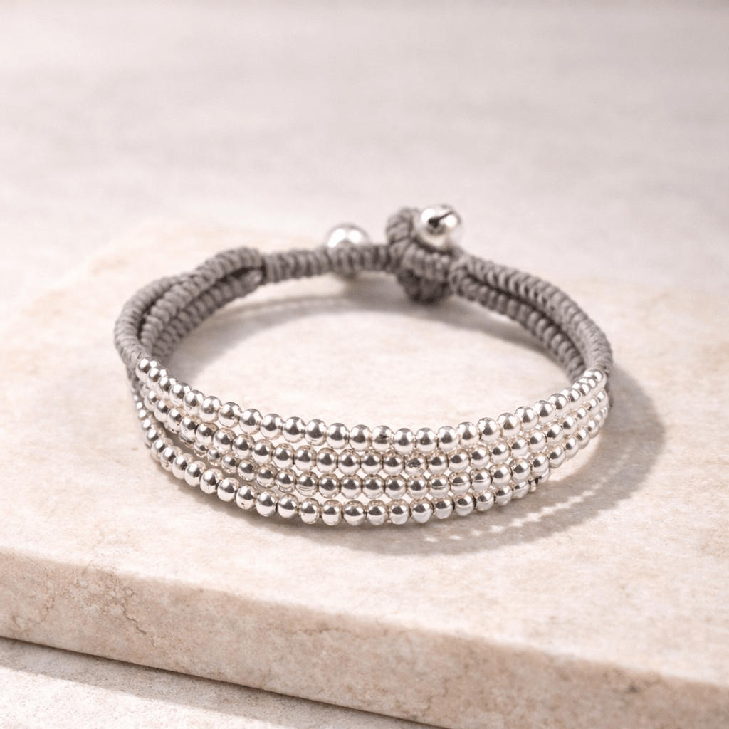 Cherish Brass Metal Bead Adjustable Bracelet - Thailand Jewelry La Vie Bien Cherish Brass Metal Bead Adjustable Bracelet - Thailand
