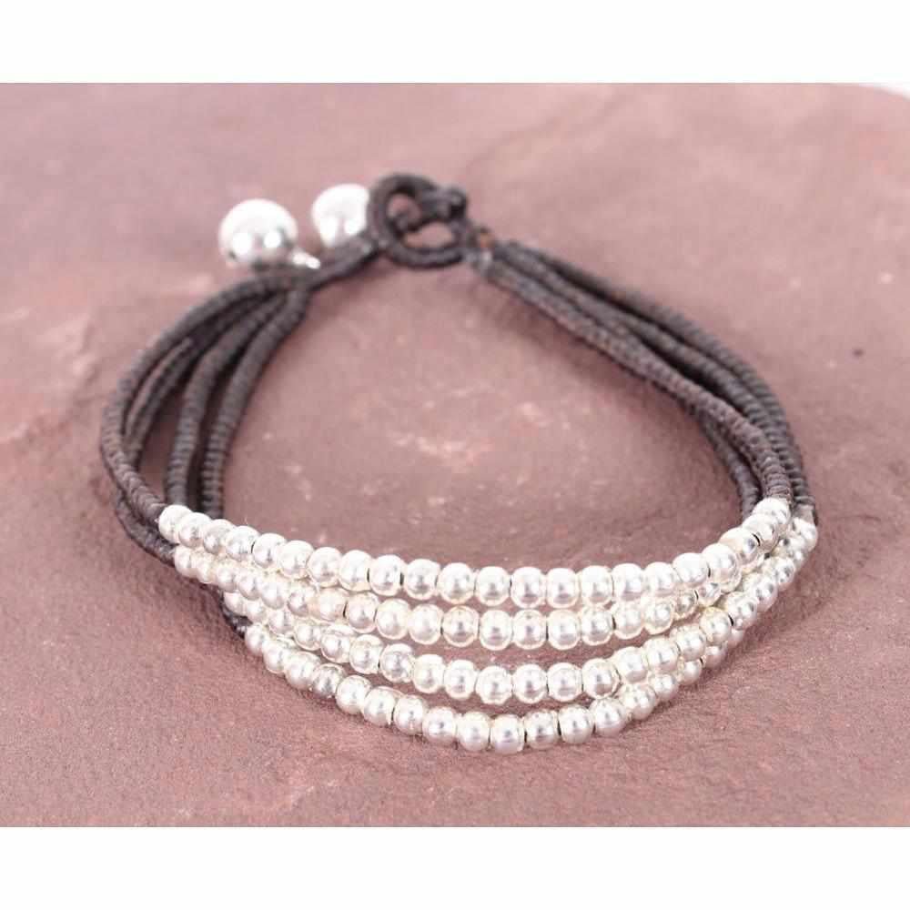Cherish Brass Metal Bead Adjustable Bracelet - Thailand Jewelry La Vie Bien Cherish Brass Metal Bead Adjustable Bracelet - Thailand