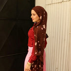Cherry Blossom Print Hijab Scarf(MH241)