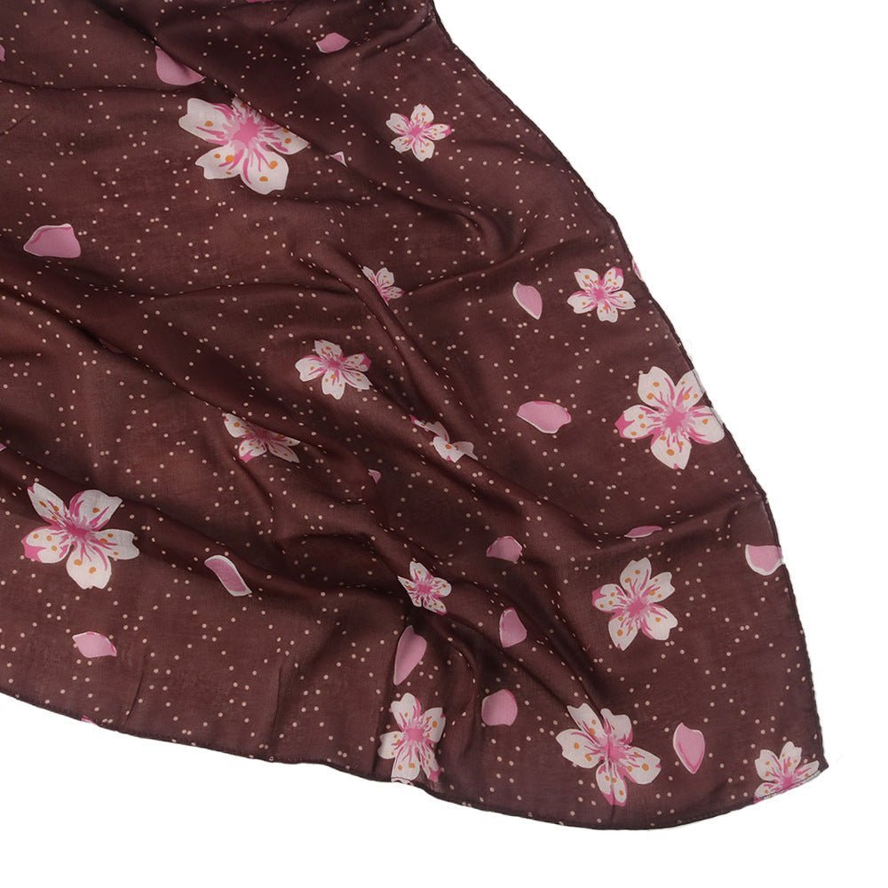 Cherry Blossom Print Hijab Scarf(MH241) La Vie Bien Cherry Blossom Print Hijab Scarf(MH241)