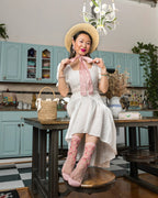 Cherry Blossom Sheer Crew Sock by Sock Candy