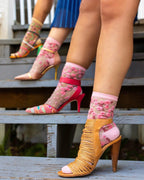 Cherry Blossom Sheer Crew Sock by Sock Candy