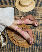 Cherry Blossom Sheer Crew Sock by Sock Candy