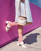 Cherry Blossom Sheer Crew Sock by Sock Candy