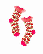 Cherry Bow Ruffle Sheer Crew Sock by Sock Candy