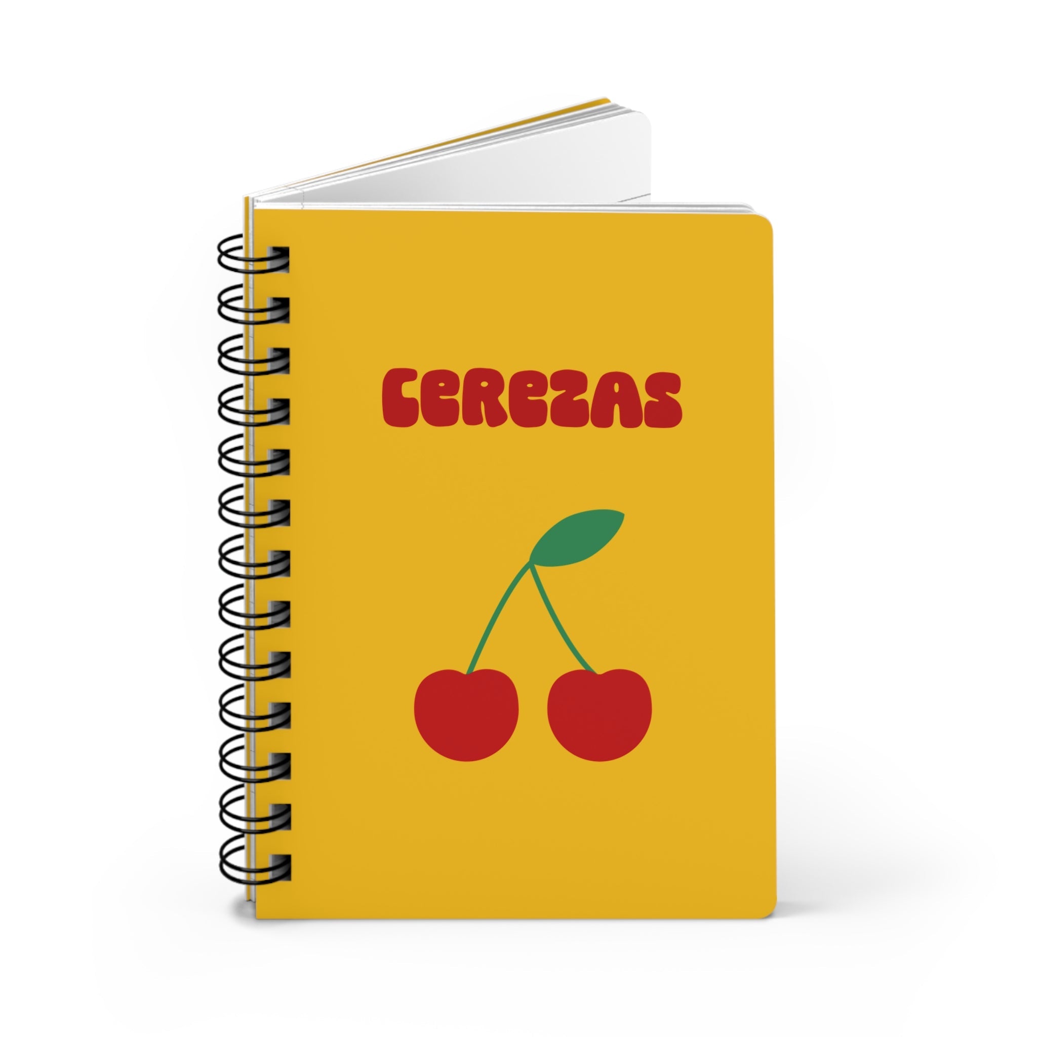 Cherry Cerezas Spiral Notebook, Cute Stationery, Gift for Students, Journaling, Back to School, Cherry Lover Paper products La Vie Bien Cherry Cerezas Spiral Notebook, Cute Stationery, Gift for Students, Journaling, Back to School, Cherry Lover