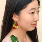 Cherry Tomato Acrylic Dangle Earrings and Accessories La Vie Bien Cherry Tomato Acrylic Dangle