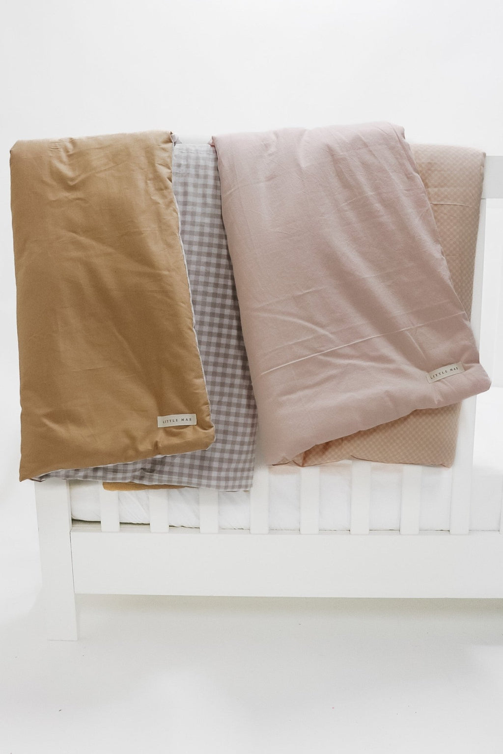 Chestnut Gingham Quilted Blanket La Vie Bien Chestnut Gingham Quilted Blanket