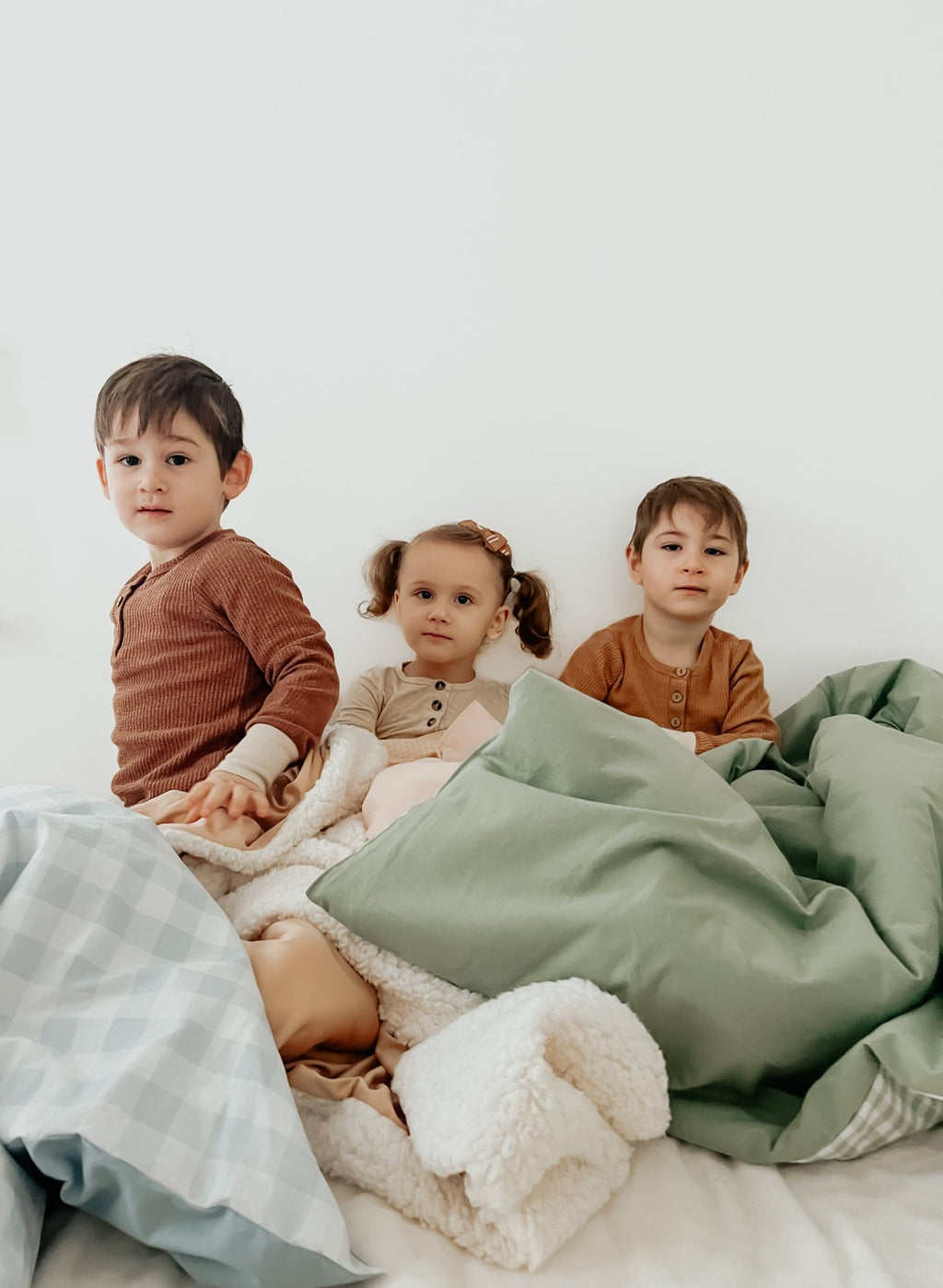 Chestnut Gingham Quilted Blanket La Vie Bien Chestnut Gingham Quilted Blanket