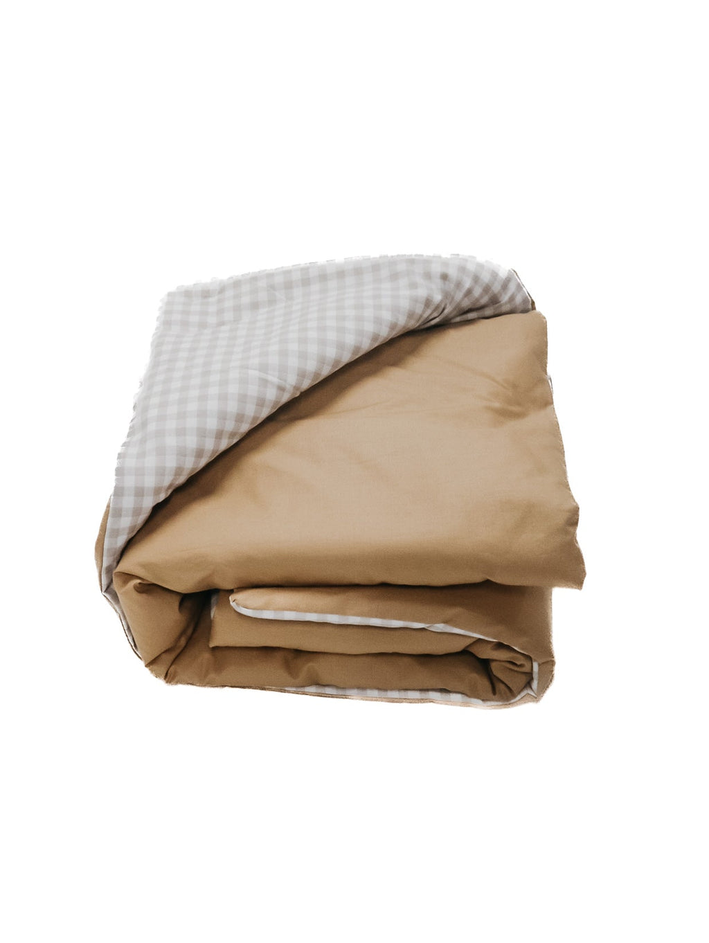 Chestnut Gingham Quilted Blanket La Vie Bien Chestnut Gingham Quilted Blanket