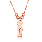 Children Charms Necklace with Arabic Name Engraved La Vie Bien Children Charms Necklace with Arabic Name Engraved