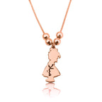 Children Charms Necklace with Arabic Name Engraved La Vie Bien Children Charms Necklace with Arabic Name Engraved