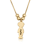 Children Charms Necklace with Arabic Name Engraved La Vie Bien Children Charms Necklace with Arabic Name Engraved