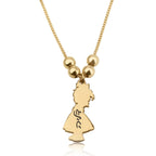 Children Charms Necklace with Hebrew Name Engraved La Vie Bien Children Charms Necklace with Hebrew Name Engraved