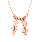 Children Charms Necklace with Hebrew Name Engraved La Vie Bien Children Charms Necklace with Hebrew Name Engraved