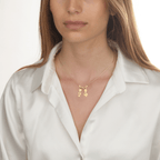 Children Charms Necklace with Hebrew Name Engraved La Vie Bien Children Charms Necklace with Hebrew Name Engraved