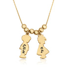 Children Charms Necklace with Hebrew Name Engraved La Vie Bien Children Charms Necklace with Hebrew Name Engraved