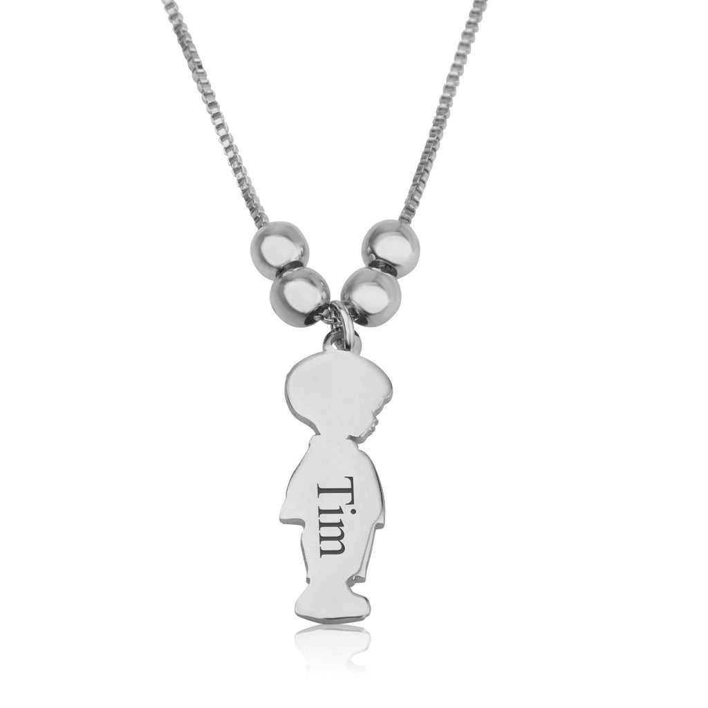 Children Charms Necklace with Name Engraved La Vie Bien Children Charms Necklace with Name Engraved