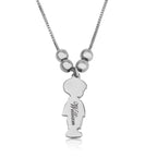 Children Charms Necklace with Name Engraved La Vie Bien Children Charms Necklace with Name Engraved