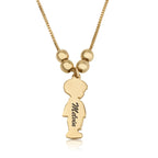 Children Charms Necklace with Name Engraved La Vie Bien Children Charms Necklace with Name Engraved