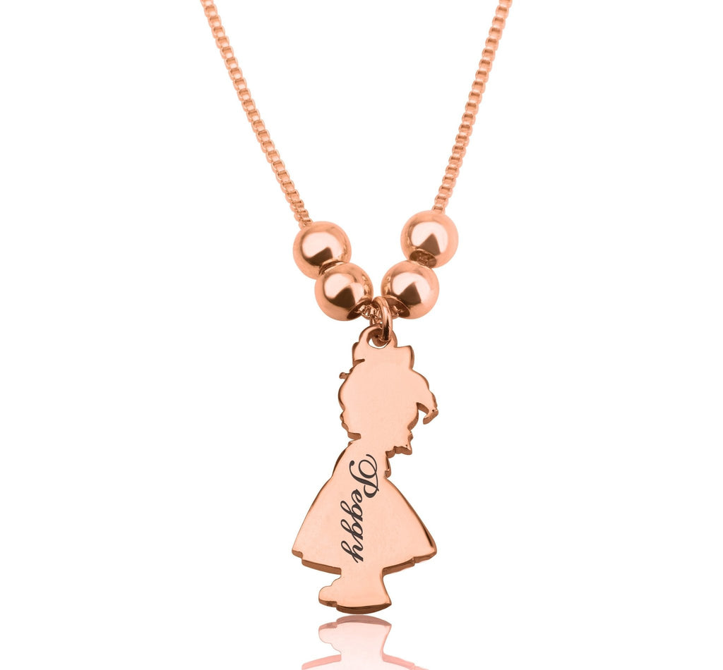 Children Charms Necklace with Name Engraved La Vie Bien Children Charms Necklace with Name Engraved