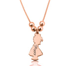 Children Charms Necklace with Name Engraved La Vie Bien Children Charms Necklace with Name Engraved