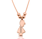 Children Charms Necklace with Russian Name Engraved La Vie Bien Children Charms Necklace with Russian Name Engraved