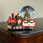 Children Riding Train Musical Christmas Water Snow Globe Snow Globes > Trains > Musical Figurines La Vie Bien Children Riding Train Musical Christmas Water Snow Globe
