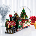 Children Riding Train Musical Christmas Water Snow Globe Snow Globes > Trains > Musical Figurines La Vie Bien Children Riding Train Musical Christmas Water Snow Globe