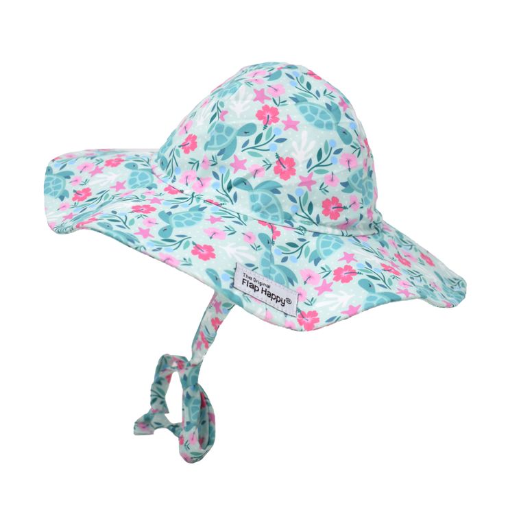 Children’s Floppy Sun Hat – Luau Palms UPF50+ by Flap Happy Baby & Toddler La Vie Bien Children’s Floppy Sun Hat – Luau Palms UPF50+ by Flap Happy