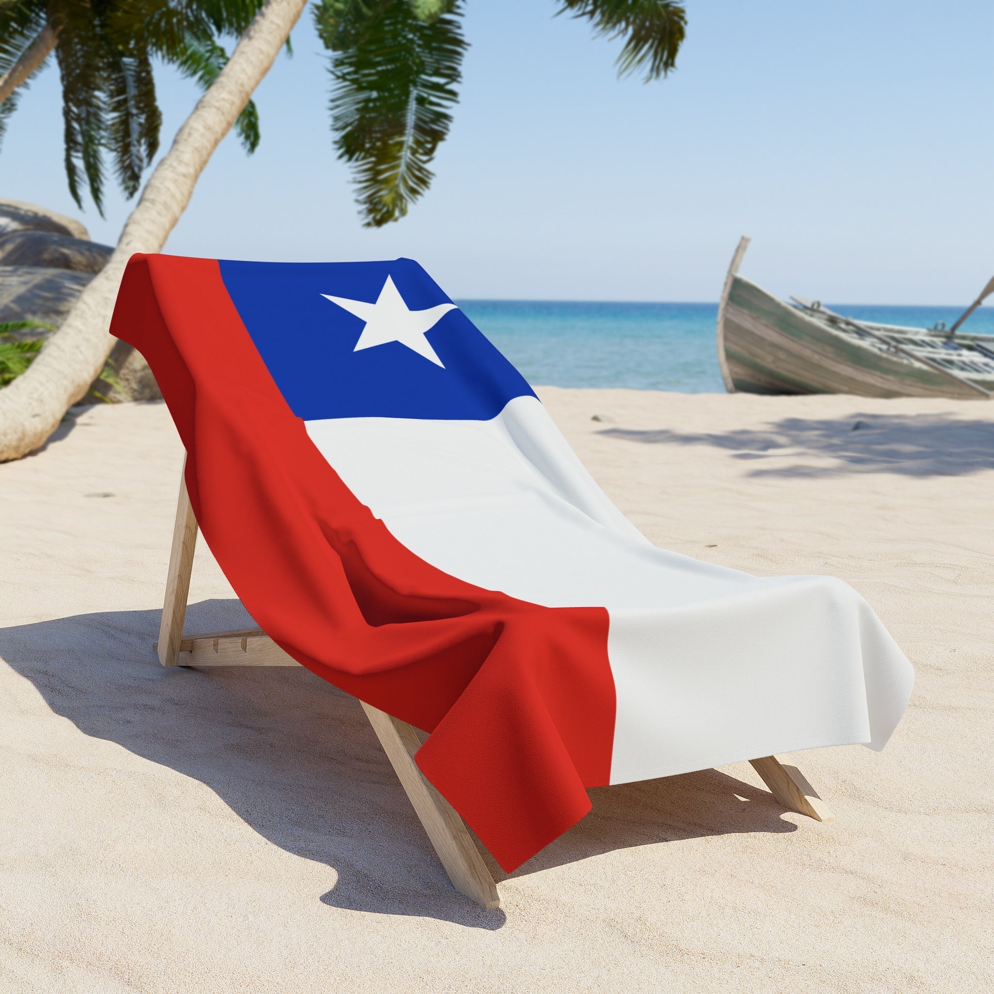CHILE Flag Beach Towel | Quality & Long Lasting - Larger or Smaller | Chilean Pride | Gift for Chileans Home Decor La Vie Bien CHILE Flag Beach Towel | Quality & Long Lasting - Larger or Smaller | Chilean Pride | Gift for Chileans