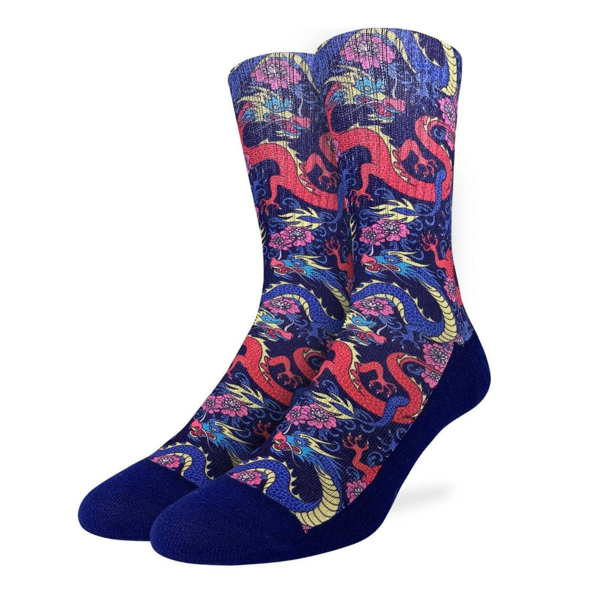 Chinese Dragons Men's Socks | Colorful Novelty Crew Socks Crew Socks La Vie Bien Chinese Dragons Men's Socks | Colorful Novelty Crew Socks