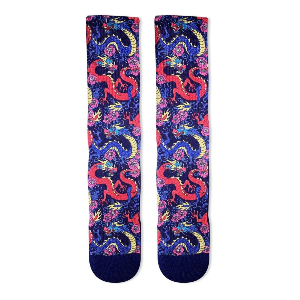Chinese Dragons Men's Socks | Colorful Novelty Crew Socks Crew Socks La Vie Bien Chinese Dragons Men's Socks | Colorful Novelty Crew Socks
