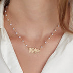 Chinese Pearl Name Necklace La Vie Bien Chinese Pearl Name Necklace