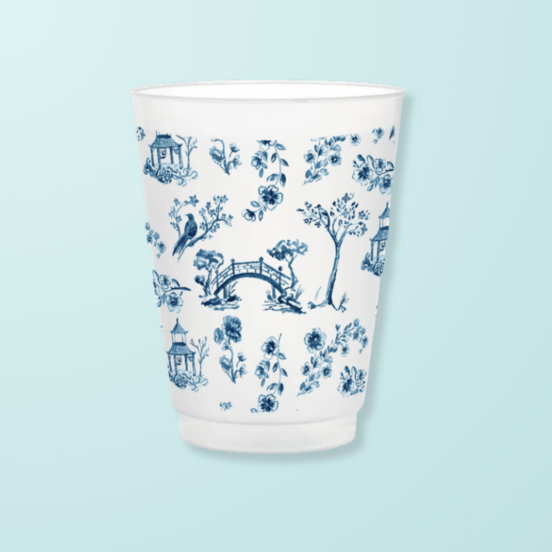 Chinoiserie Cups Frosted Cups La Vie Bien Chinoiserie Cups