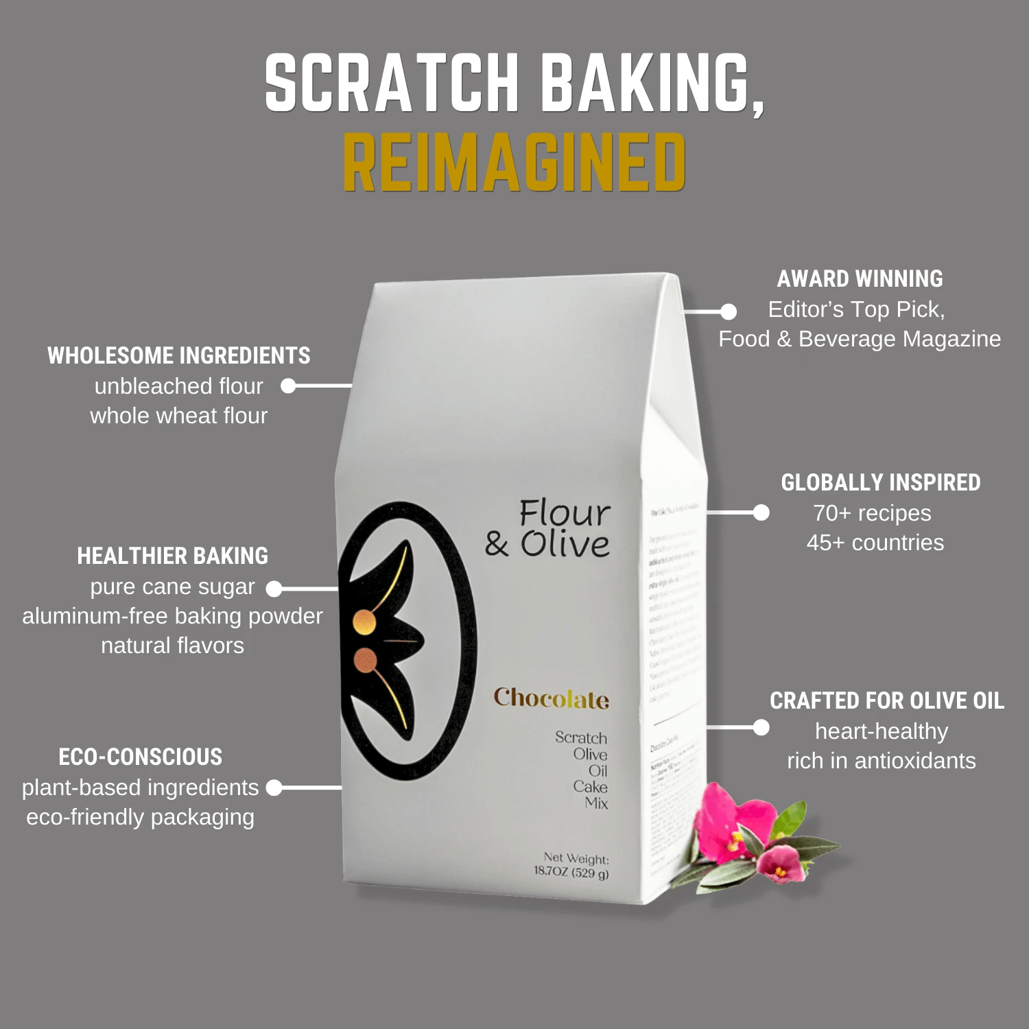 Chocolate Cake Mix by Flour & Olive