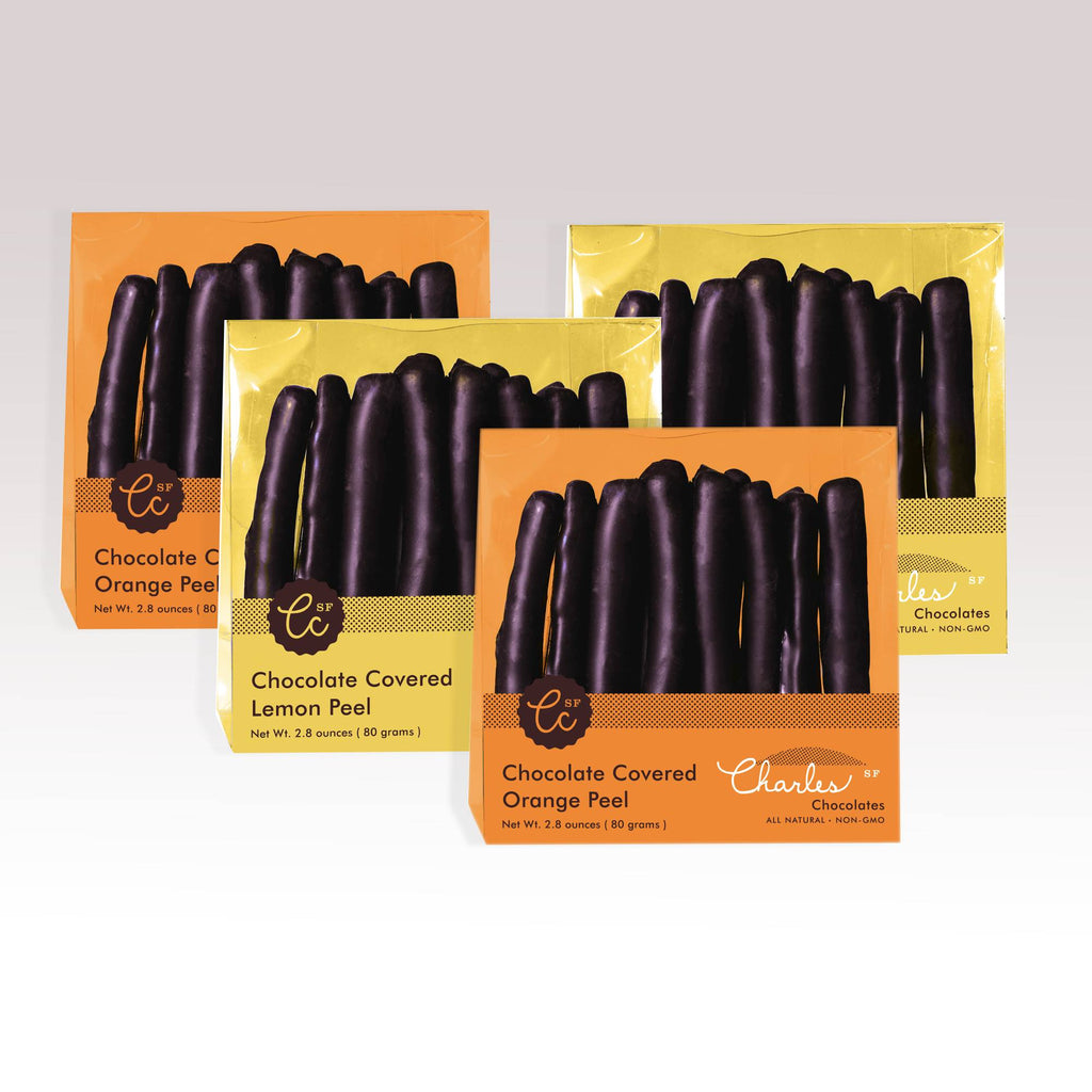 Chocolate Covered Lemon and Orange Peels Variety Pack Treats La Vie Bien Chocolate Covered Lemon and Orange Peels Variety Pack